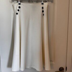 White full skirt with black buttons - White House Black Market